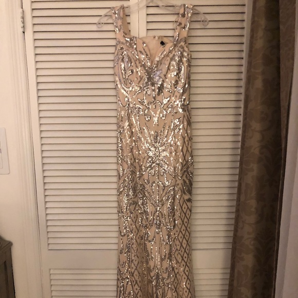 lord and taylor silver dress